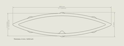 Bomar / Pompanette GS615 12" x 2-3/4" Porthole Screen | Commonly used in Bayliner Boats